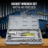 40pcs Aiwa Socket Wrench  Tool Kit & Screwdriver And Socket Set