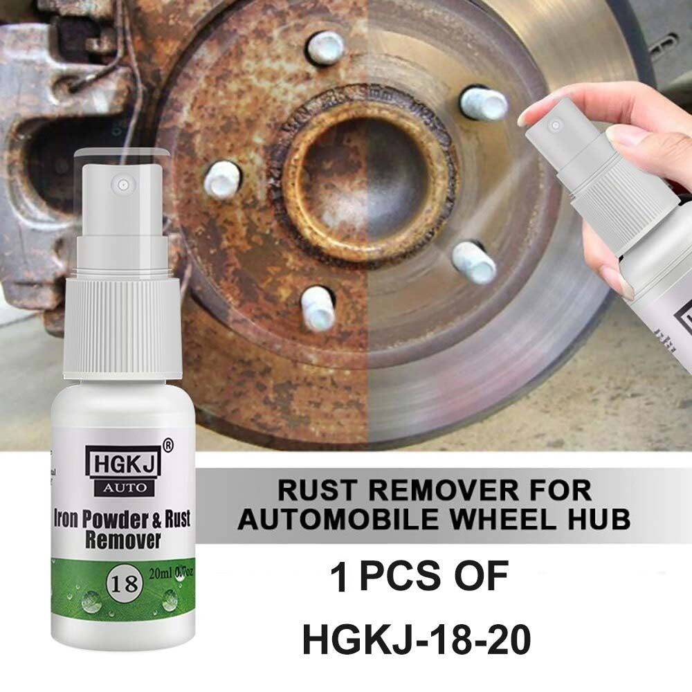 HGKJ-18-50ml Car Paint Wheel Iron Powder Rust Remover Car Logo Rust Spray Cleaner Repair Refurbising Accessories