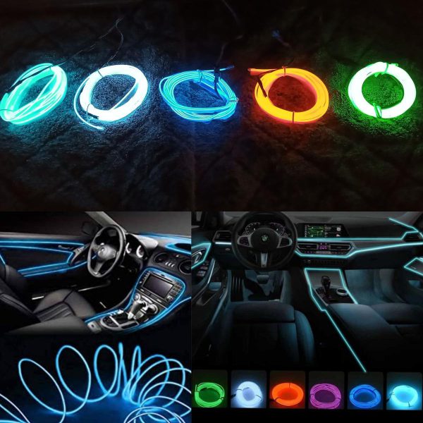 2-Meters Neon Dashboard Lights for Car (Random Color)