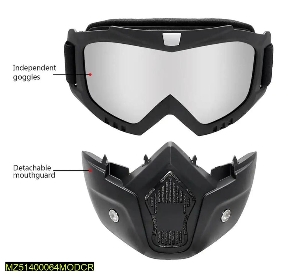 Motorbike Glasses & Mask for Eye Protection & Dust Resistance