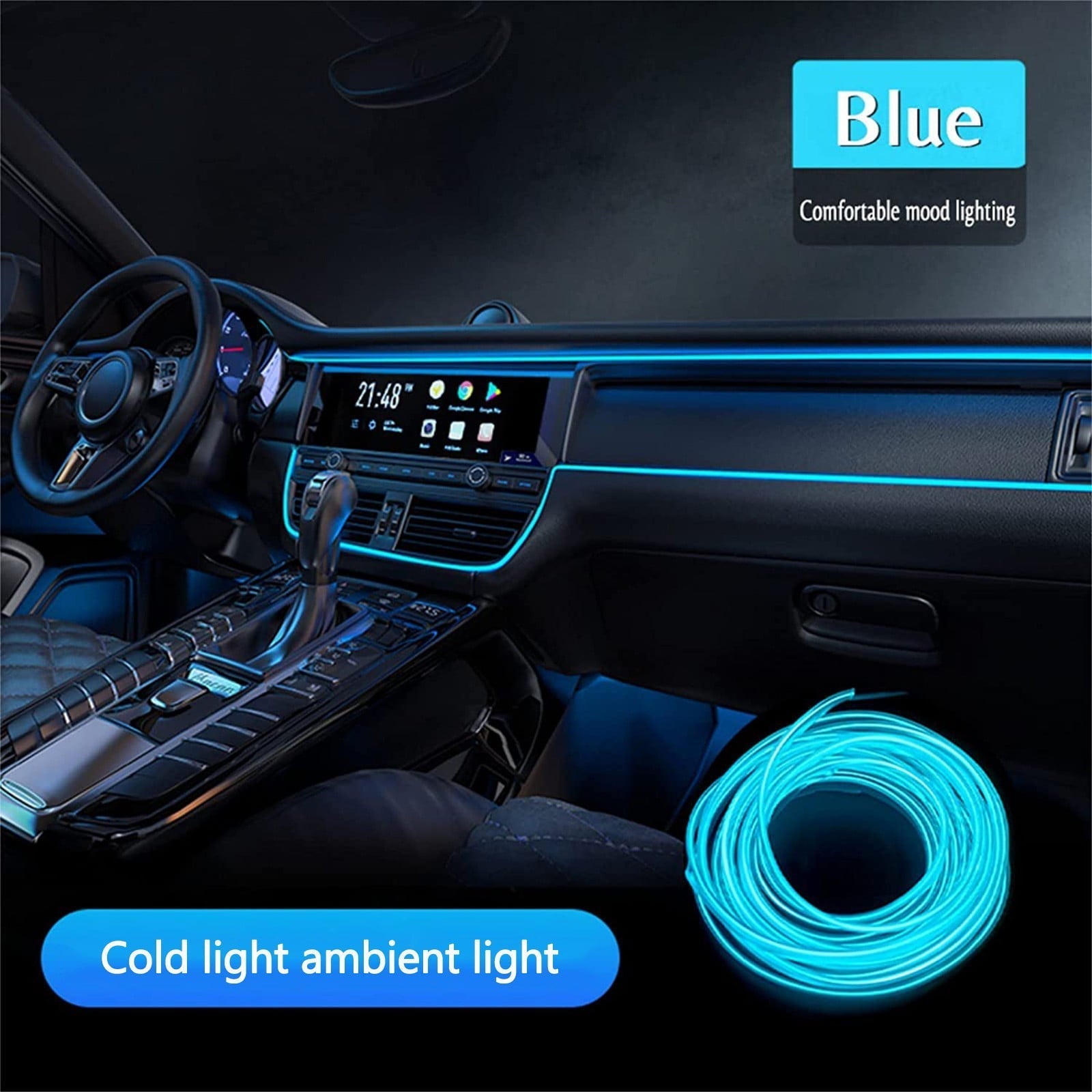 Car Dashboard Neon Light Dashboard Light – 2 Meter (random Color)